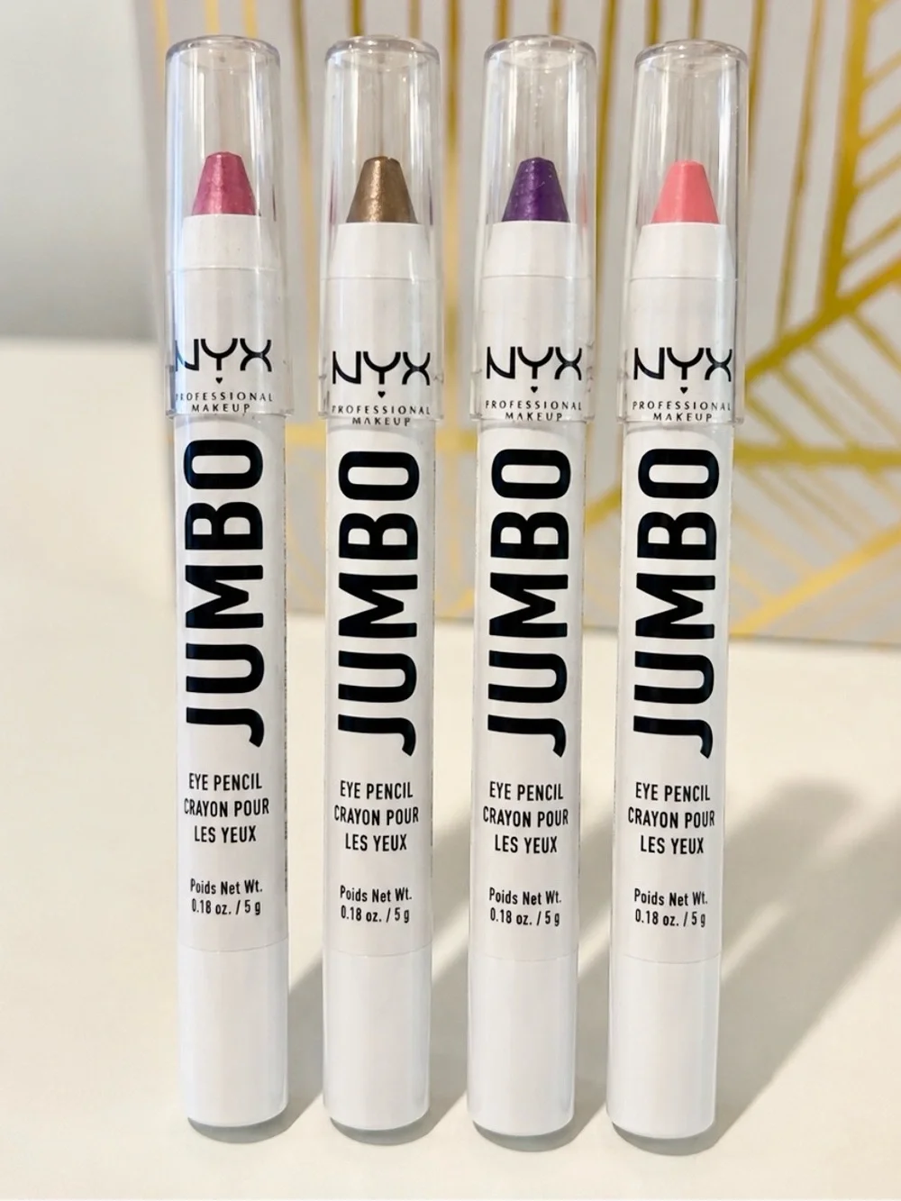 NYX Jumbo 4 piece Full Size Eye Pencil Set - New Factory Sealed